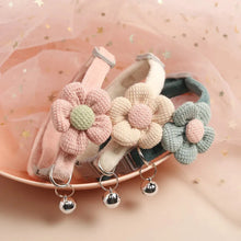 Load image into Gallery viewer, Adjustable Flower Cat Collar with Bell – Cute Breakaway Pet Collar for Kittens &amp; Small Dogs

