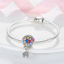 Load image into Gallery viewer, 925 Sterling Silver Pink Butterfly &amp; Luminous Firefly Charm – Dangle Bead for Bracelet or Necklace | Elegant DIY Jewelry Gift for Women
