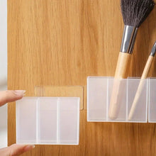 Load image into Gallery viewer, Mini Storage Box 3-Grid Plastic Makeup Brush Lipstick Storage Multi-Functional Desk Organizer for Home Kitchen Bathroom
