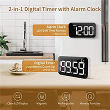 Load image into Gallery viewer, NOKLEAD Kitchen Timer Rechargeable Digital Timer Large LED Magnetic Countdown Timer Cooking Shower Study Fitness Stopwatch Timer
