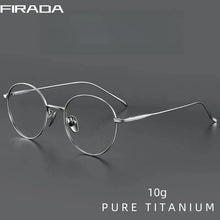 Load image into Gallery viewer, FIRADA Vintage Round Eyeglasses – Titanium Luxury Frame for Men &amp; Women
