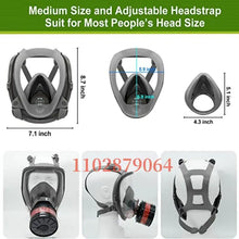 Load image into Gallery viewer, Full face respirator - mask with 40 mm gas filter canister for industrial gases, chemical, polishing, welding, spraying Gas mask
