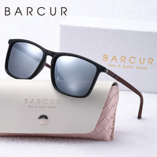 Load image into Gallery viewer, BARCUR Polarized Square Frame Sunglasses for Men and Women – Timeless Fashion UV400 Wave Point Design Casual Style Durable PC Eyewear for Summer Outdoor Driving Travel and Gift Giving
