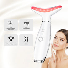 Load image into Gallery viewer, 3 in 1 EMS Neck Face Beauty Device with Thermal Neck Lifting Vibration LED Facial Massager Double Chin Remover Skin Care Tool
