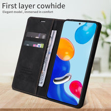 Load image into Gallery viewer, Wallet Flip Leather Case For Xiaomi Redmi 10 10C 9A 9C 9T Note 11 Pro 10S 10 Pro 9 Pro 8T 7 Poco F3 X3 X4 Pro M3 M4 Pro M5s 11T Leather Finish Inbuilt Stand &amp; Pockets Wallet Style Flip Back Case
