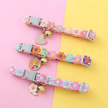 Load image into Gallery viewer, Colorful Pet Collar with Bell – Adjustable for Cats &amp; Small Dogs
