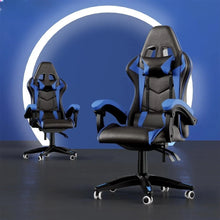 Load image into Gallery viewer, Gaming Chair PU Leather Office Chair, Reclining Racing Game Chair Back and Seat Height Adjustable Swivel Recliner
