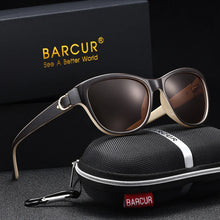 Load image into Gallery viewer, BARCUR Polarized Men’s Fashion Sunglasses – Elliptical Gradient TAC Lens with UV400 Protection – Lightweight Stainless Steel Frame Stylish Summer Eyewear for Travel Driving &amp; Outdoor Gift Occasions
