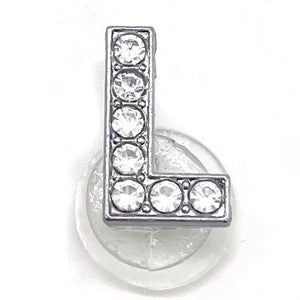 1pcs Metal Shoes Charms Accessories Garden Rhinestones Letters Shoe Decorations Diy Charm For Crocs Pins Chain X-mas Women Gifts