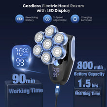 Load image into Gallery viewer, 5 in 1 Electric Head Shaver for Bald Men 7D Floating Cutter Beard Trimmer Clipper Waterproof Shaving Men Grooming Kit
