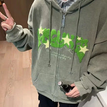 Load image into Gallery viewer, Women’s Y2K Embroidered Zip-Up Hoodie – Fashionable Autumn Long Sleeve Streetwear Top
