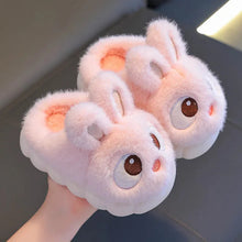 Load image into Gallery viewer, 2024 New Cute Rabbit Children's Cartoon Winter Slippers Comfortable Warm House Shoes Boys Girls Indoor Home Fluffy Slippers
