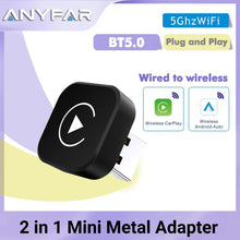 Load image into Gallery viewer, NEW 2in1 Wireless CarPlay AI Mini Android Auto Box Plug&amp;Play Automatic Connection Compatible with 99% of Cars For Car Radio
