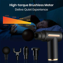 Load image into Gallery viewer, Mini Fascia Massage Gun Electric Massager Body Relaxation Belt 4 Replaceable Heads Fitness Equipment Fascia Gun
