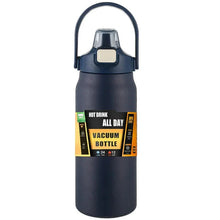 Load image into Gallery viewer, Stainless Steel Insulated Water Bottle with Straw (40oz) | Keeps Drinks Cold for 24 Hrs &amp; Hot for 8 Hrs | Leakproof Vacuum Flask for Sports &amp; Travel
