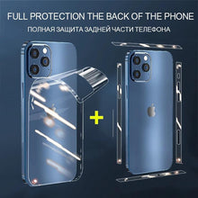 Load image into Gallery viewer, Full Cover Back Film For iPhone 13 12 Pro Max Mini Mobile Phone Accessories Side Film Not-Screen Protector Glass Ultra Thin Transparent/Matte Side and Back Film Anti-Scratch Border Sticker
