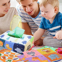 Load image into Gallery viewer, Montessori Magic Tissue Box Sensory Busy Board Toy
