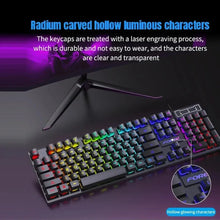 Load image into Gallery viewer, 104 key Backlit Mechanical Keyboard Wired Gaming Keyboard waterproof Luminous keyboard And Mouse Set for Gamer PC Laptop Office
