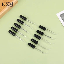 Load image into Gallery viewer, 5pcs Glass Scale Dropper Rubber Head Scale Pipette Dropper Essential Oil Bottle Straw Multi-purpose Droppers for School Home
