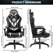 Load image into Gallery viewer, 135 Degrees Gaming Chair RGB Light Office Chair Bluetooth Speaker Gamer Computer Chair Ergonomic Swivel 2 Point Massage Recliner
