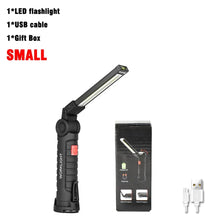 Load image into Gallery viewer, 1pc COB LED Work Light Dimmable USB Rechargeable LED Flashlight Inspection Lamp With Magnet&amp;Hook 14500/18650 Battery Torch light
