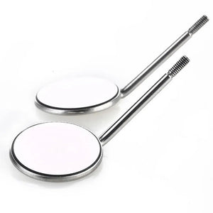 PIORPOY 5/10 Pcs Dental Mouth Mirror Reflector Rhodium 22/24 Mm Diameter Stainless Steel Dentist Instruments Tools Oral Mirrors