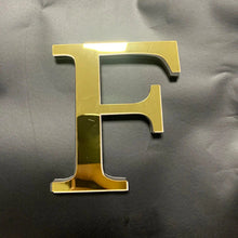 Load image into Gallery viewer, Gold Mirror 3D Letter Wall Stickers – Acrylic Peel &amp; Stick Decor
