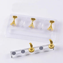 Load image into Gallery viewer, Magnetic Nail Holder Set - 5/30pcs False Nail Tip Practice Stand with Crystal Base
