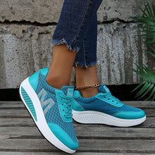 Load image into Gallery viewer, Running Shoes for Women 2022 Fashion Mesh Breathable Sneakers Lace Up Wedge Platform Shoes Ladies Outdoor Casual Sport Shoes
