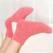 Load image into Gallery viewer, Women&#39;s Bed Socks Pure Color Fluffy Warm Winter Christmas Gift Soft Floor Home Candy Color Coral FLeece Velvet Socks Dropship
