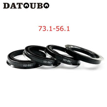 Load image into Gallery viewer, DATOUBO 4 pcs Black Plastic car wheel 73.1 - 57.1mm, 73.1-56.1mm, 73.1 to 64.1  hub centric rings,car accessories. Retail price.
