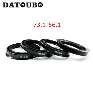 DATOUBO 4 pcs Black Plastic car wheel 73.1 - 57.1mm, 73.1-56.1mm, 73.1 to 64.1  hub centric rings,car accessories. Retail price.