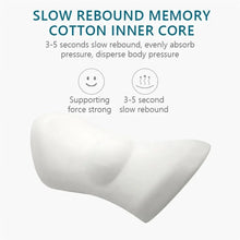 Load image into Gallery viewer, Breathable Memory Foam Lumbar Support Pillow – Waist Cushion for Bed, Office, and Car Seat Comfort
