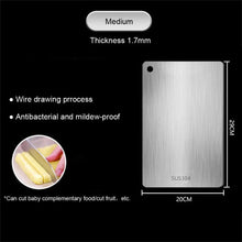Load image into Gallery viewer, 316 Stainless Steel Chopping Board – Thickened Double-Sided Antibacterial Cutting Board for Kitchen &amp; Dough Kneading

