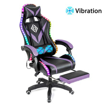 Load image into Gallery viewer, 135 Degrees Gaming Chair RGB Light Office Chair Bluetooth Speaker Gamer Computer Chair Ergonomic Swivel 2 Point Massage Recliner
