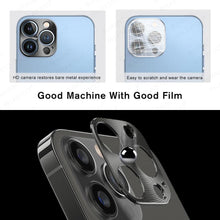 Load image into Gallery viewer, Alloy Camera Protector For Iphone 13 12 14 11 Pro Max Mini Plus Protective Full Cover Ring Textured Phone Lens Film Iphone14 Aluminum Alloy Camera Protector For Iphone
