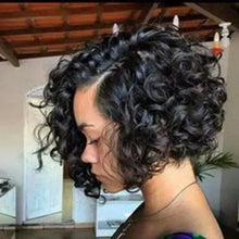 Load image into Gallery viewer, Short Curly Black Wigs for Women Synthetic Natural Wavy Costume Cosplay Party Wig
