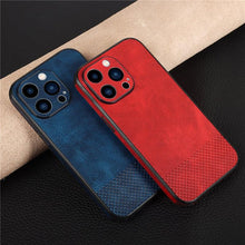 Load image into Gallery viewer, Gorgeous Luxury Genuine Leather Phone Case For iphone 13 Pro Max 12 11 14Pro Max XR XS MAX 7Plus Shockproof Cover Full Protective  Slim Leather Luxury PU Flexible Bumper Non-Slip Grip Shockproof Full Body Protective Cover Men Women Phone Cases
