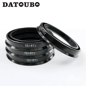 DATOUBO 4 pcs Black Plastic car wheel 73.1 - 57.1mm, 73.1-56.1mm, 73.1 to 64.1  hub centric rings,car accessories. Retail price.