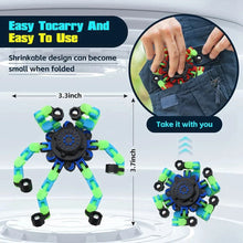 Load image into Gallery viewer, 4PCS Glow-in-the-Dark Fidget Spinners – Deformable Robot Sensory Toys for Kids &amp; Adults | Stress Relief Fingertip Gyro Party Favors
