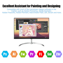 Load image into Gallery viewer, 10x6 Inch Professional Graphics Drawing Tablet 12 Express Keys with for Windows Mac for Painting Designing Online Course
