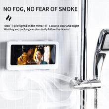 Load image into Gallery viewer, White Phone Holder Waterproof Phone Case Bathroom Shower Phone Holder Stand Box Wall Mounted Shower Case Bracket Full Body Waterproof Shockproof Phone Case Clear Protective Cover Case
