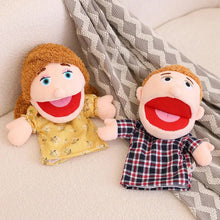 Load image into Gallery viewer, 28-33cm Kids Plush Finger &amp; Hand Puppet Popular Activity Boy Girl Role Play Bedtime Story Props Family Role Playing Toys Doll
