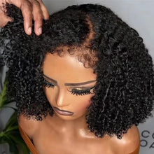 Load image into Gallery viewer, Short Curly Bob Wigs Human Hair 100% Water Wave Bob Wig Pre Plucked 13x4 Frontal Lace Front Human Hair Wigs For Women On Sale
