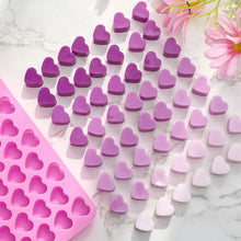 Load image into Gallery viewer, 55-Cavity Heart Silicone Candle Mold – DIY Valentine’s Candle, Wax Melt &amp; Chocolate Mold for Love Crafts, Baking &amp; Party Gifts
