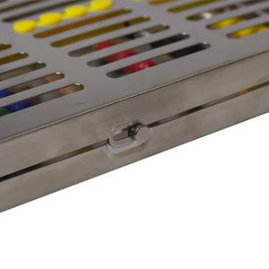 Dental Sterilization Tray Case Box Holder Large size Autoclave Sterilizer Instrument Dental Cassette File Burs Disinfection Tray