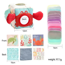 Load image into Gallery viewer, Montessori Cloth Busy Box Animal Tissue Toy
