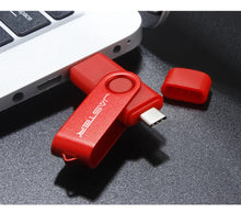 Load image into Gallery viewer, TYPE-C USB Flash Drive 128GB Real Capacity Pen Drive 64GB Free Key Chain Memory Stick Creative Business Gift Red U Disk Blue 32G
