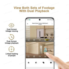 Load image into Gallery viewer, XIAOMI Smart Camera C300 Dual Camera Version，360° 3MP WiFi 6，Home Security Baby Monitor，Pet Camera，Chinese Version With Adapter
