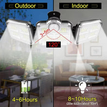 Load image into Gallery viewer, 122/333 LED Solar Motion Sensor Lights – IP65 Waterproof Outdoor Wall Lamp with 3 Modes for Garage, Yard &amp; Corridor
